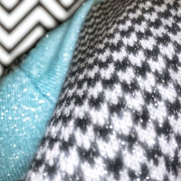 Vintage Y2K Metallic Glitter Cowl Neck Off the Shoulder Oversized Sweater, Large - Picture 2 of 9